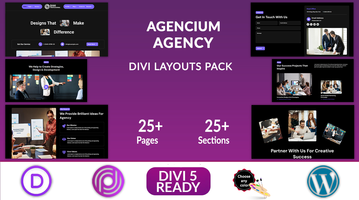 Agencium - Divi Agency Layouts Pack