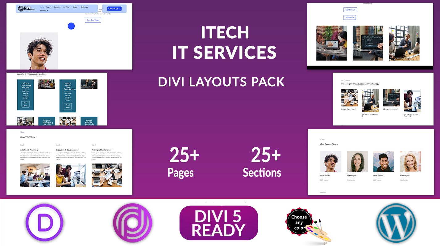 iTech -Divi It Services Layouts Pack