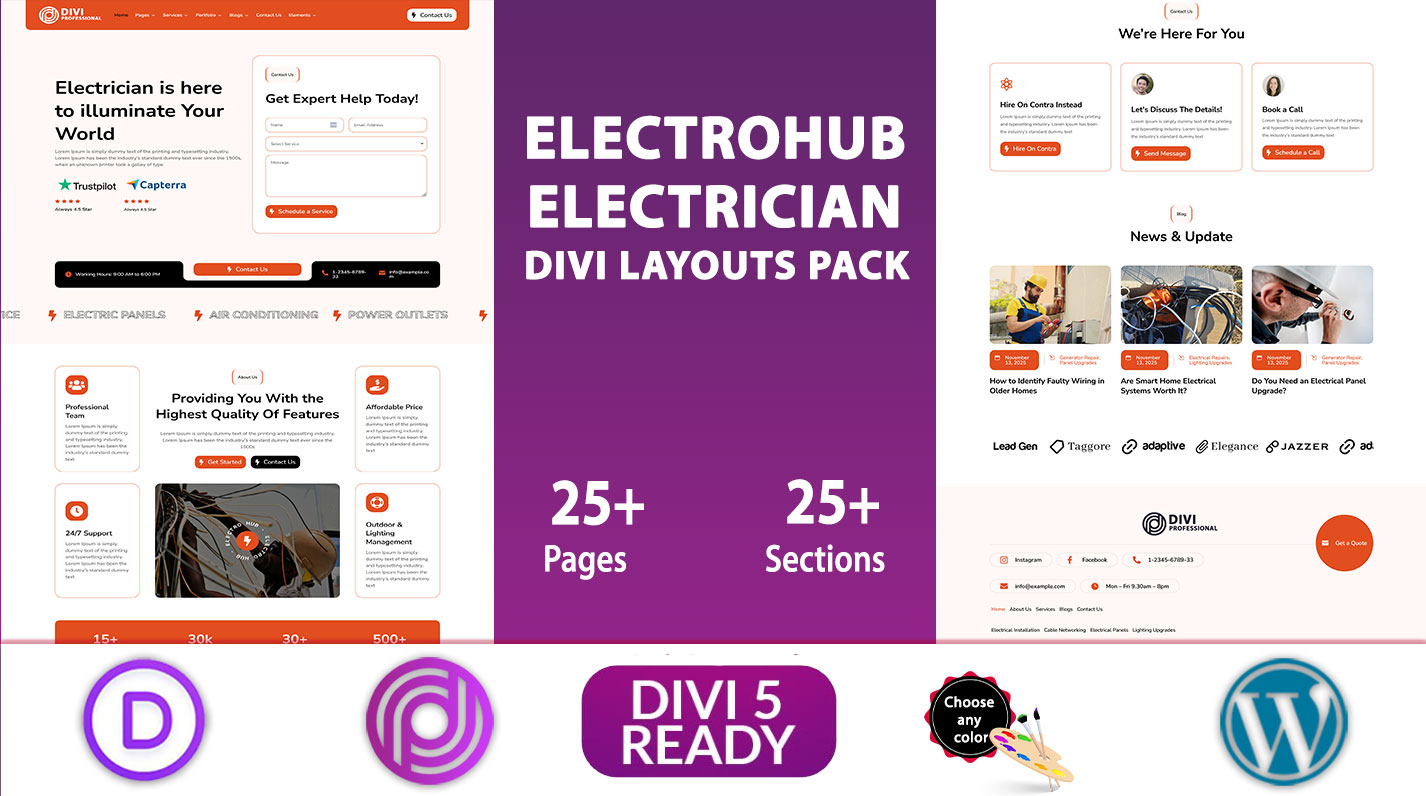 ElectroHub---Divi-Electrician-Layouts-Pack